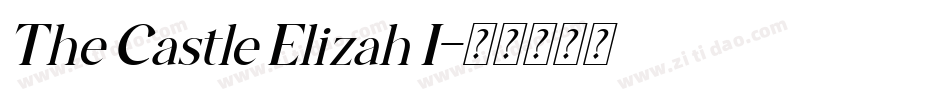 The Castle Elizah I字体转换